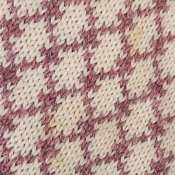 Vintage DALE OF NORWAY Sz 42 Ski Nordic Fair Isle Purple Wool Sweater READ FLAWS - Picture 7 of 9